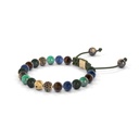 Shamballa Jewels Rose & Black Gold, Black Diamond, Mixed Sapphire, Emerald & Ceramic 6mm Non-Braided Shamballa Bracelet (Right View) - D196180