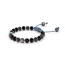 Shamballa Jewels Black & Rose Gold, Mixed Semi-Precious 6mm Non-Braided Shamballa Bracelet (Right View) - D176950