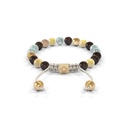 Shamballa Jewels Yellow Gold, Diamond & Mixed Sapphire 6mm Non-Braided Shamballa Bracelet (Back View) - D142772