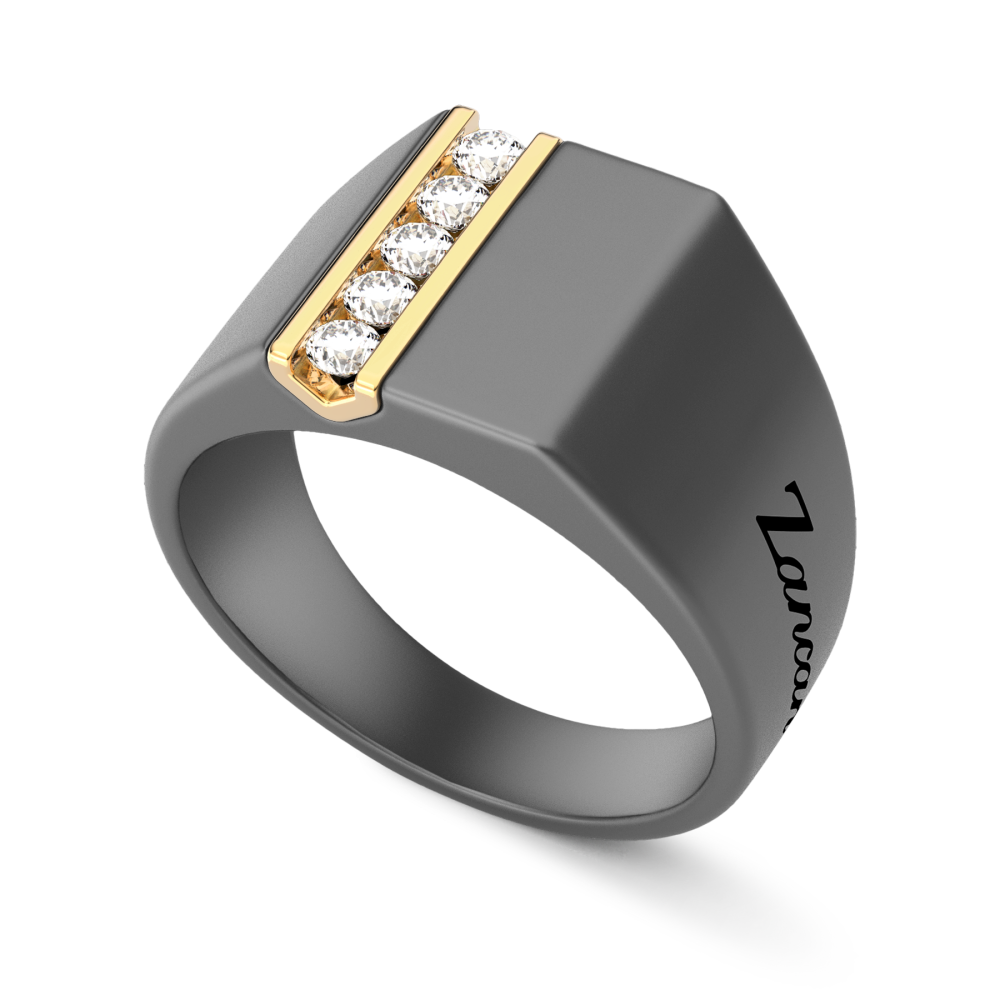 Zancan Ring in Titanium, 18kt Gold, and Natural Diamonds. #2