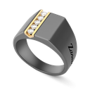 Zancan Ring in Titanium, 18kt Gold, and Natural Diamonds. #2