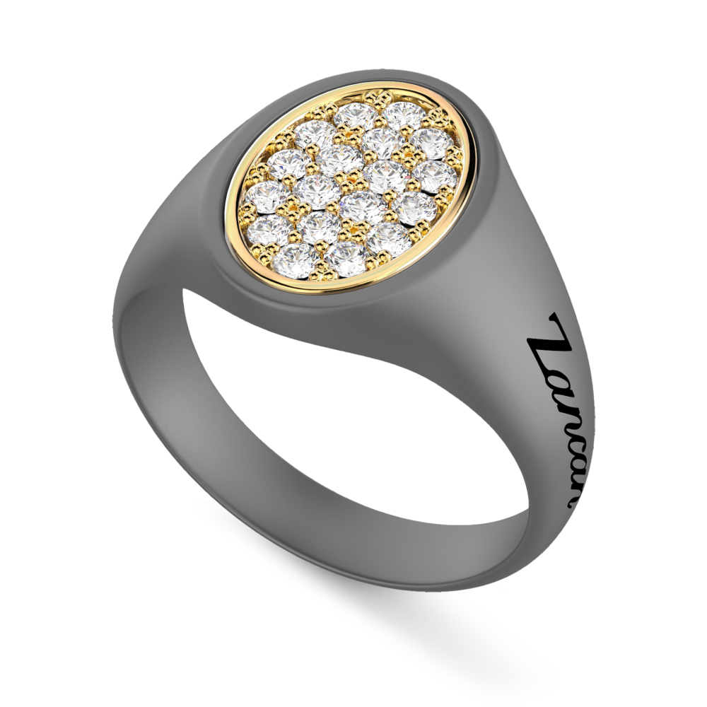Zancan Ring in Titanium, 18kt Gold, and Natural Diamonds. #2