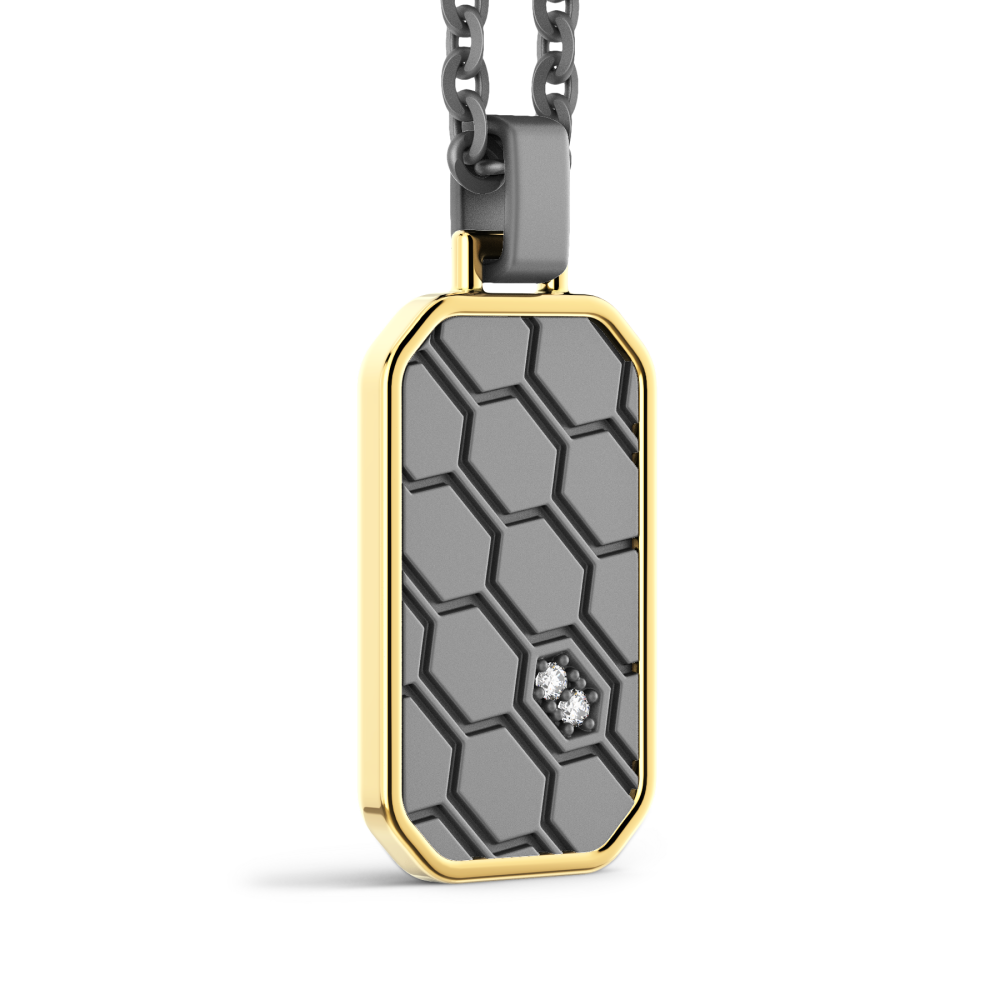Zancan Titanium, 18kt Gold & Diamond Necklace #3