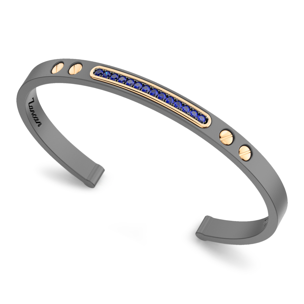 Zancan Titanium, 18kt Gold & Precious Stone Bracelet #2