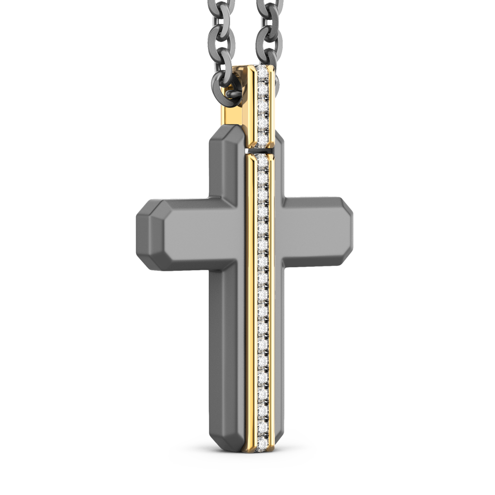 Zancan Titanium, 18kt Gold & Diamond Necklace #2
