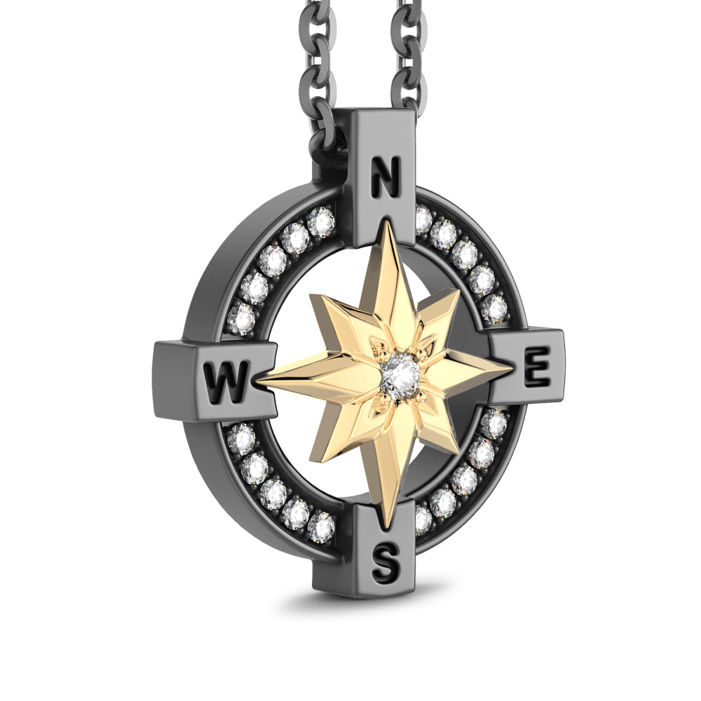Zancan Titanium, 18kt Gold & Diamond Necklace #2