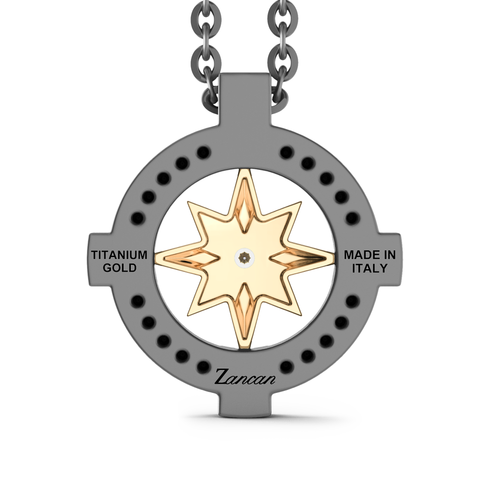 Zancan Titanium, 18kt Gold & Diamond Necklace #3