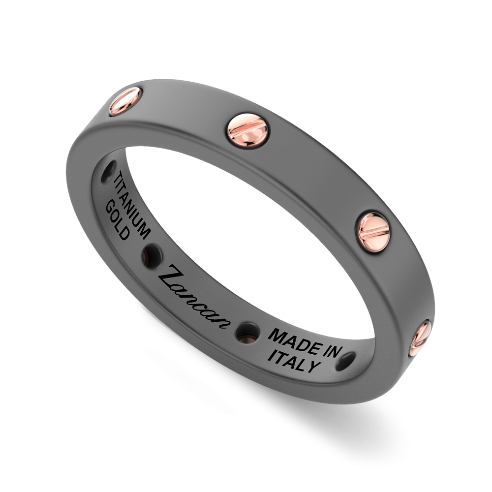 Zancan Ring in Titanium and 18kt Gold #2