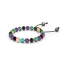 Shamballa Jewels Yellow Gold Diamond, Amethyst, Emerald & Sapphire 6mm Non-Braided Shamballa Bracelet (Right View) - D196334