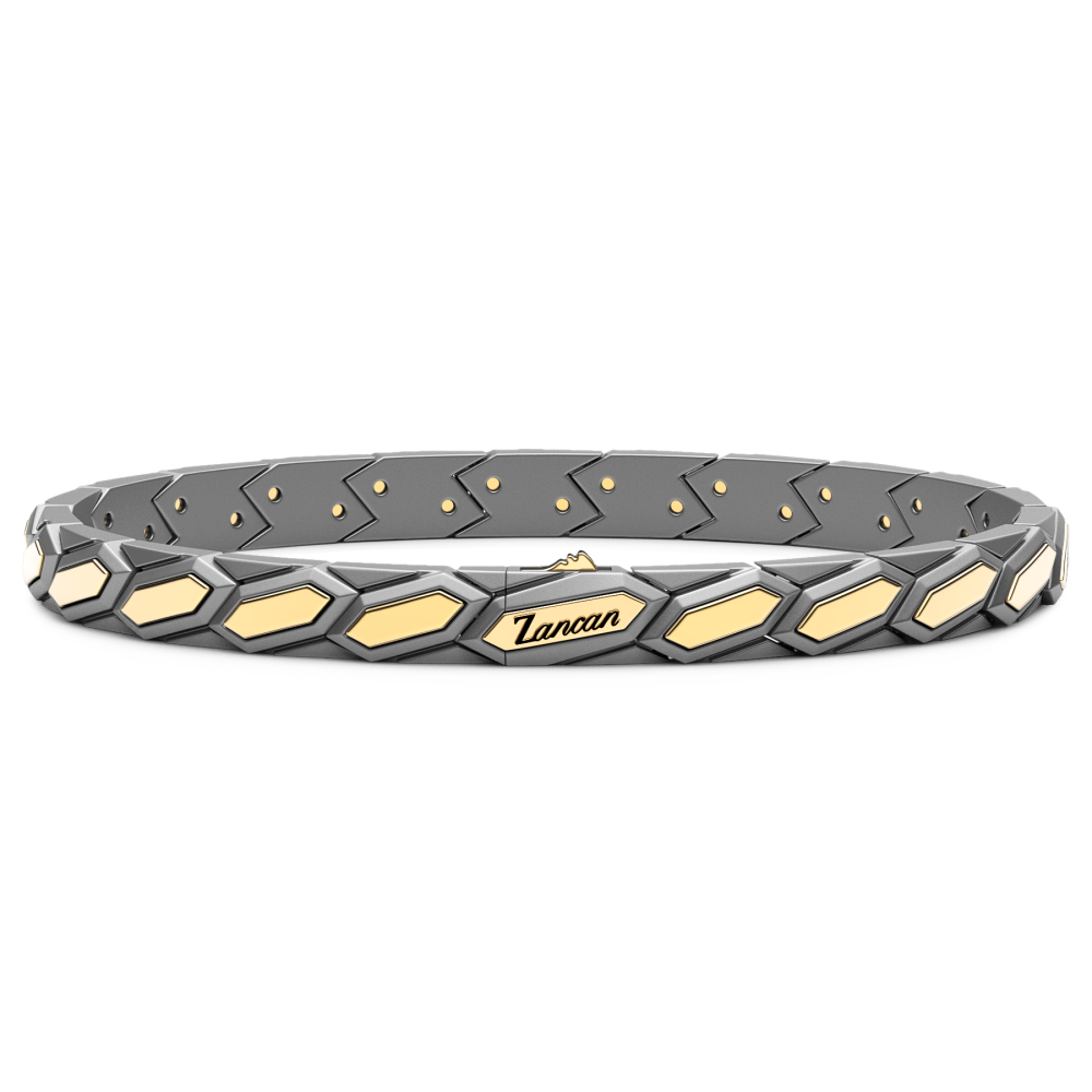 Zancan Titanium & 18kt Gold Bracelet #3