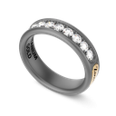 Zancan ring in titanium, 18kt gold and diamonds #2