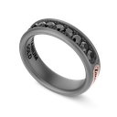 Zancan ring in titanium, 18kt gold and diamonds #2