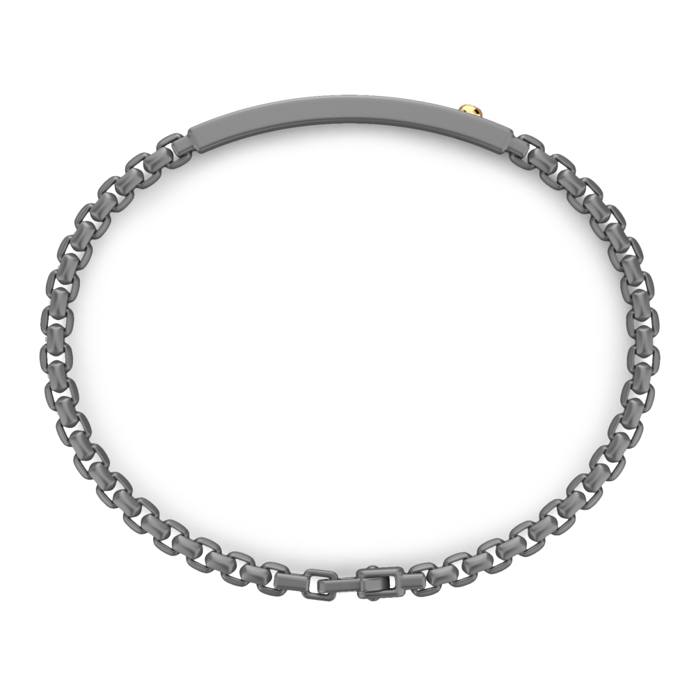 Zancan Bracelet in Titanium and 18kt Gold with Diamond. #2