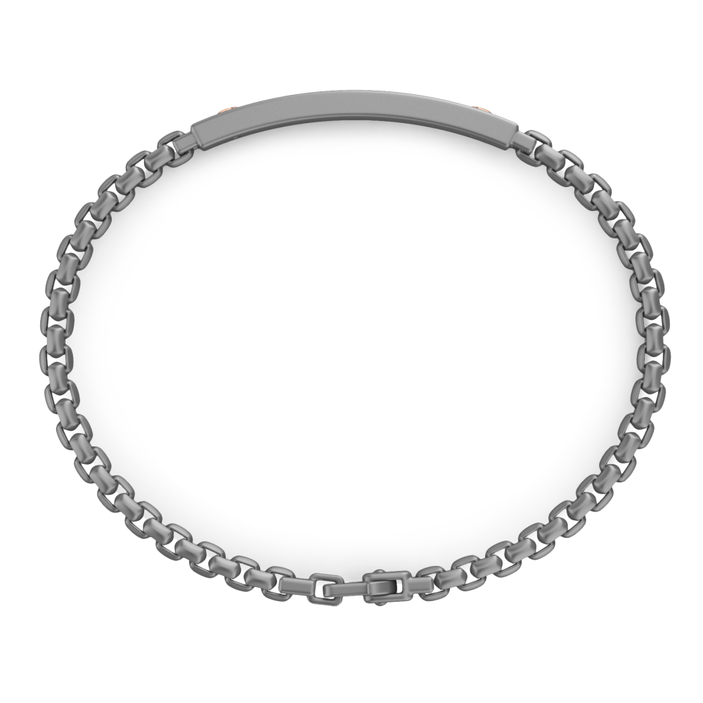Titanium and 18kt gold bracelet with plate. #2