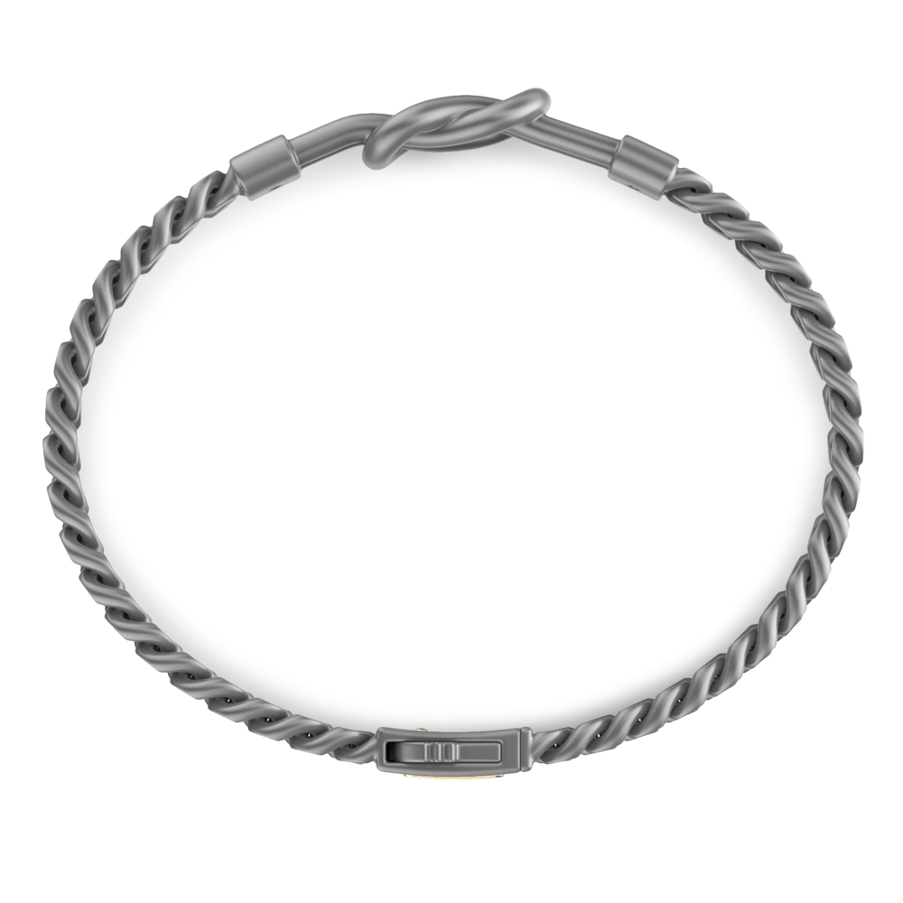 Bracciale Zancan in titanio e oro 18kt con nodo. #2