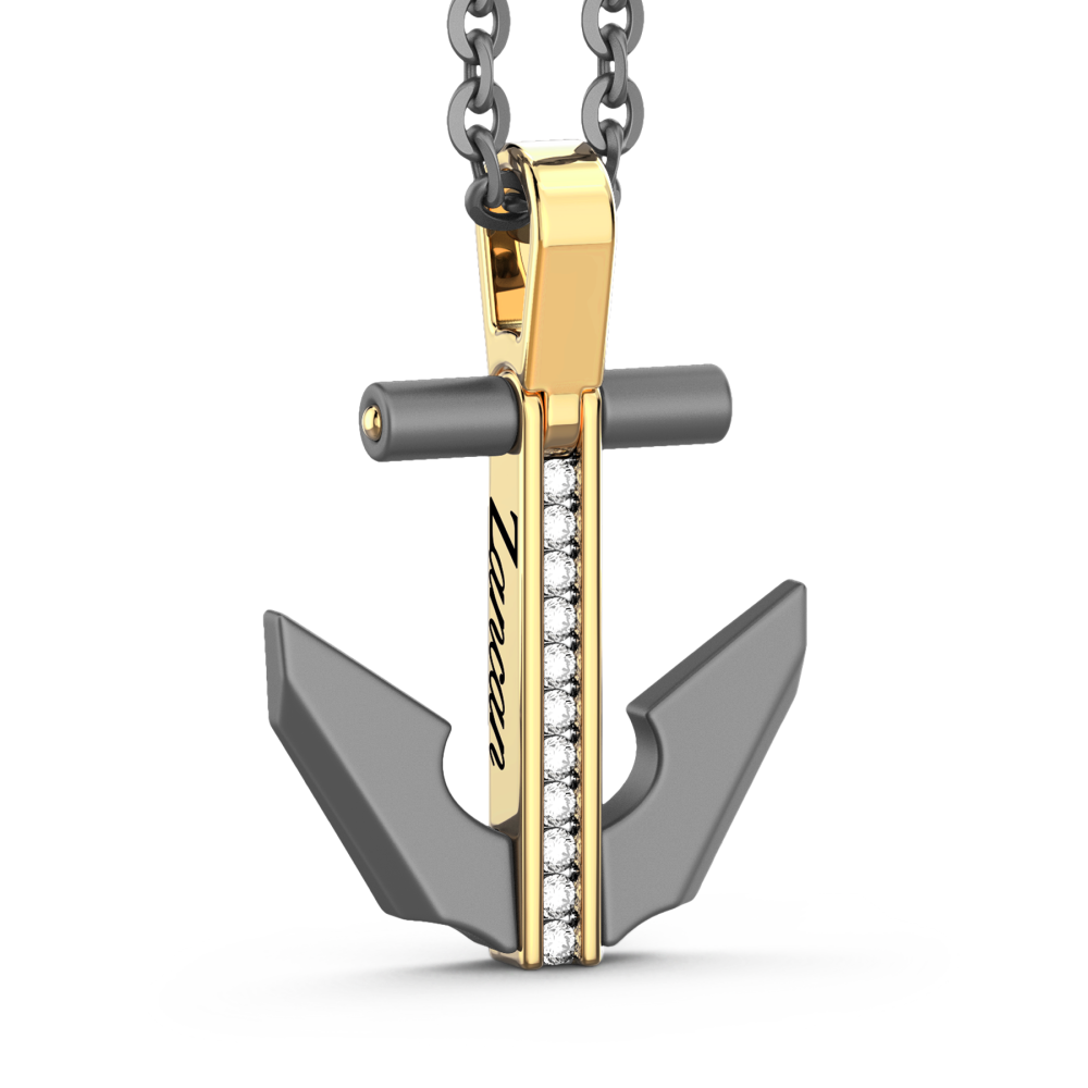Zancan Titanium, 18kt Gold & Diamond Necklace #2