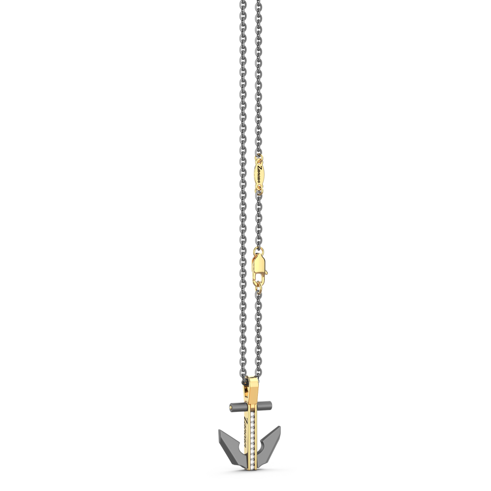 Zancan Titanium, 18kt Gold & Diamond Necklace #4