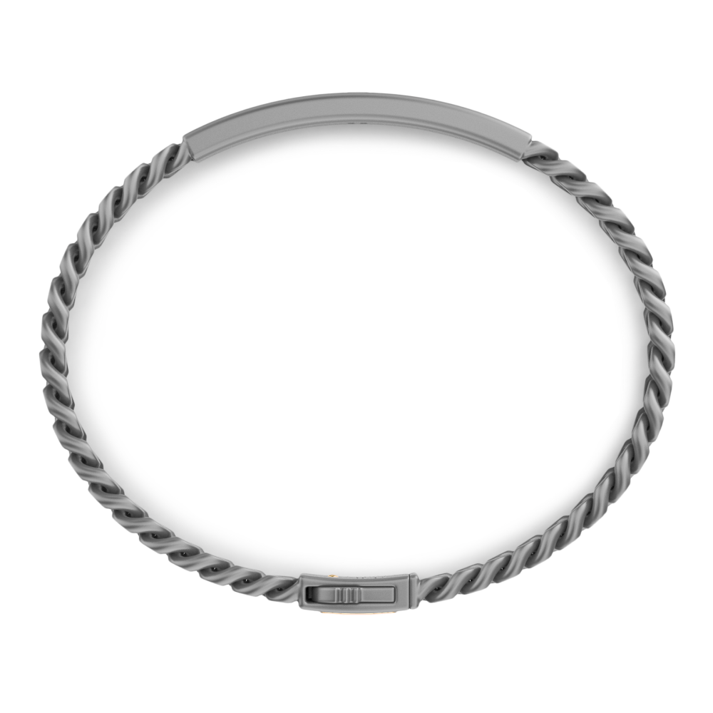 Zancan Bracelet in titanium and 18kt gold with diamonds. #2