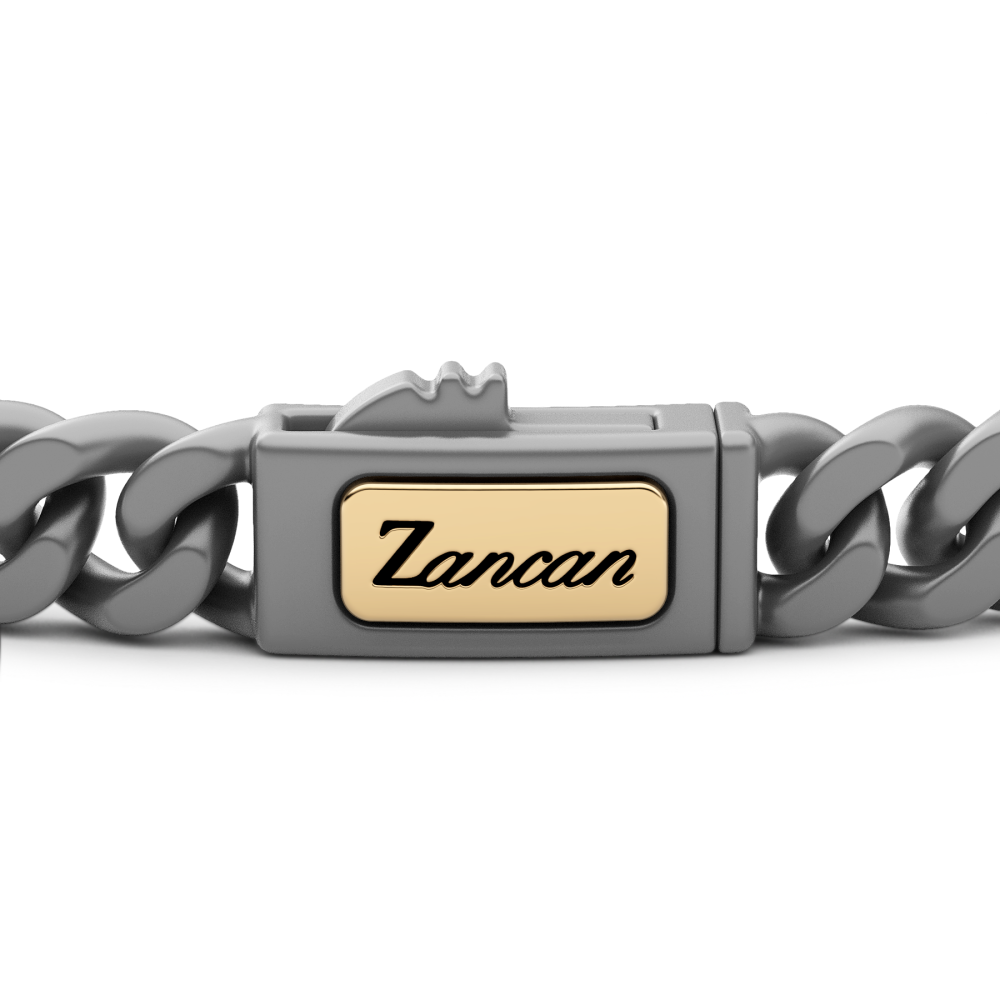 Zancan Bracelet in titanium and 18kt gold with diamonds. #3
