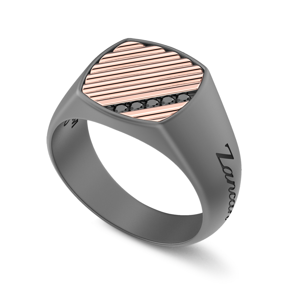 Zancan Ring in Titanium, 18kt Gold, and Natural Diamonds. #2