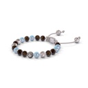 Shamballa Jewels White Gold Faceted Diamond, Aqua & Brown Sapphire 6mm Non-Braided Shamballa Bracelet (Right View) - D187152