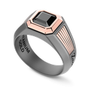 Zancan titanium, 18kt Rose Gold, and Black Diamond Ring #2