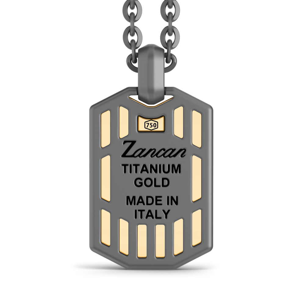 Zancan Titanium & 18kt Gold Necklace #3