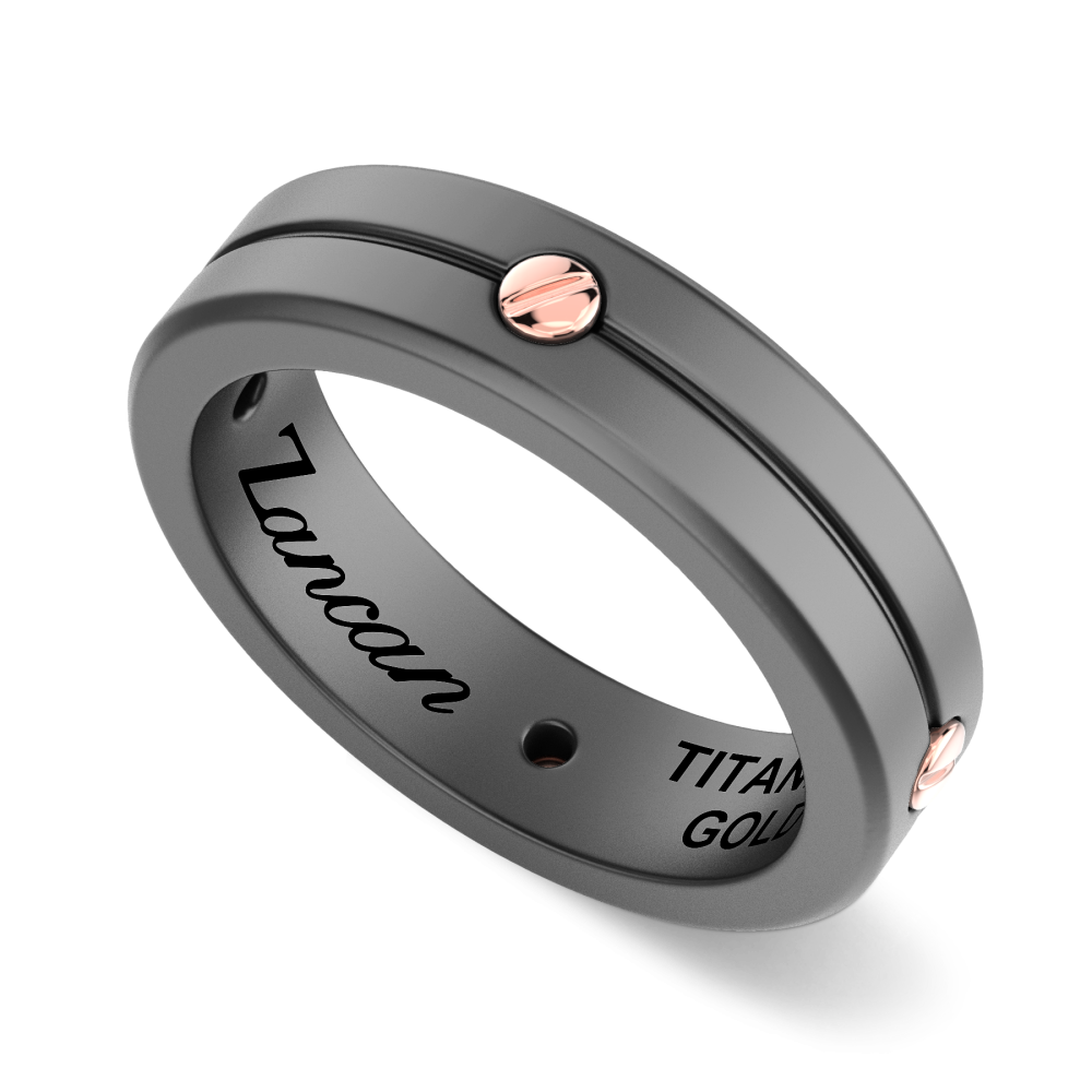 Zancan Ring in Titanium and 18kt Gold #2