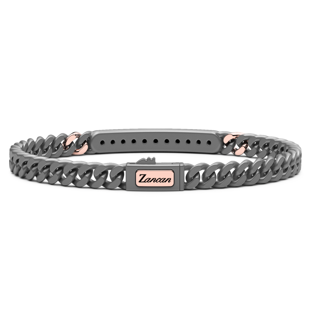 Zancan Titanium, 18kt Gold & Natural Diamond Bracelet #3
