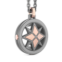 Zancan Necklace in Titanium and 18kt Gold with Wind Rose. #2