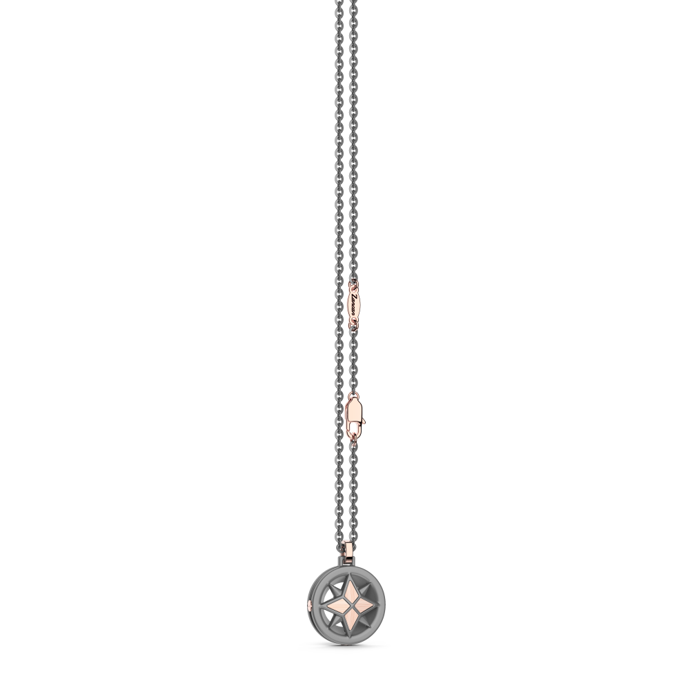 Zancan Necklace in Titanium and 18kt Gold with Wind Rose. #3