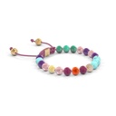 Shamballa Jewels Yellow Gold Diamond & Mixed Semi-Precious 6mm Non-Braided Shamballa Bracelet (Left View) - D176910