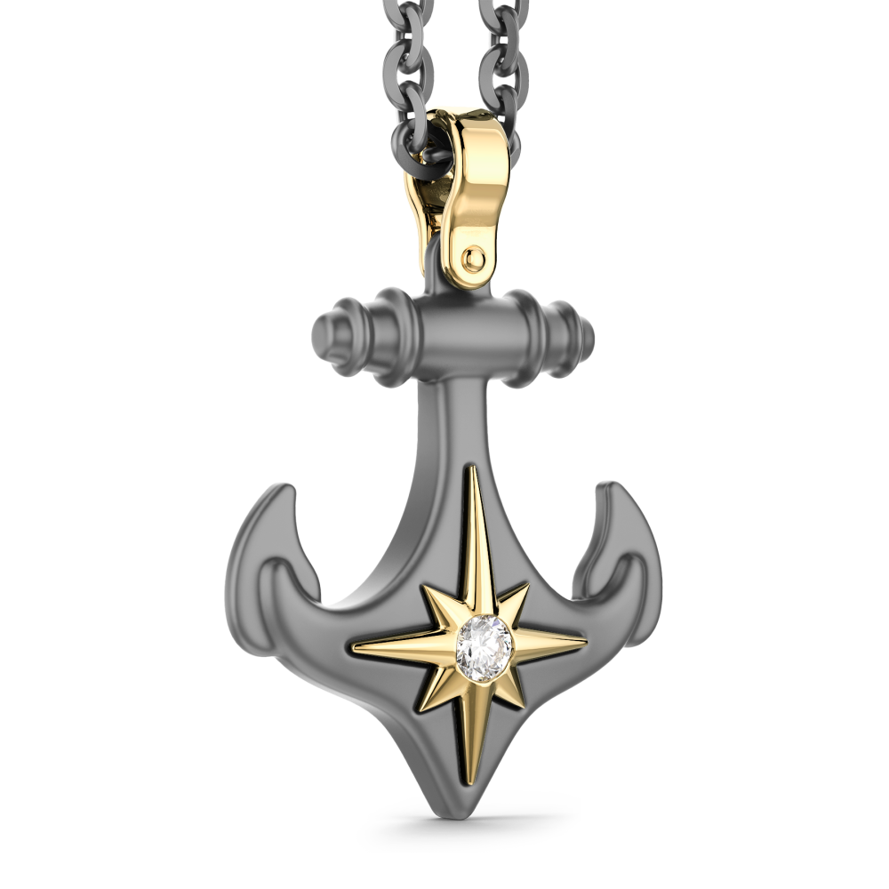 Zancan Titanium, 18kt Gold & Diamond Necklace #2