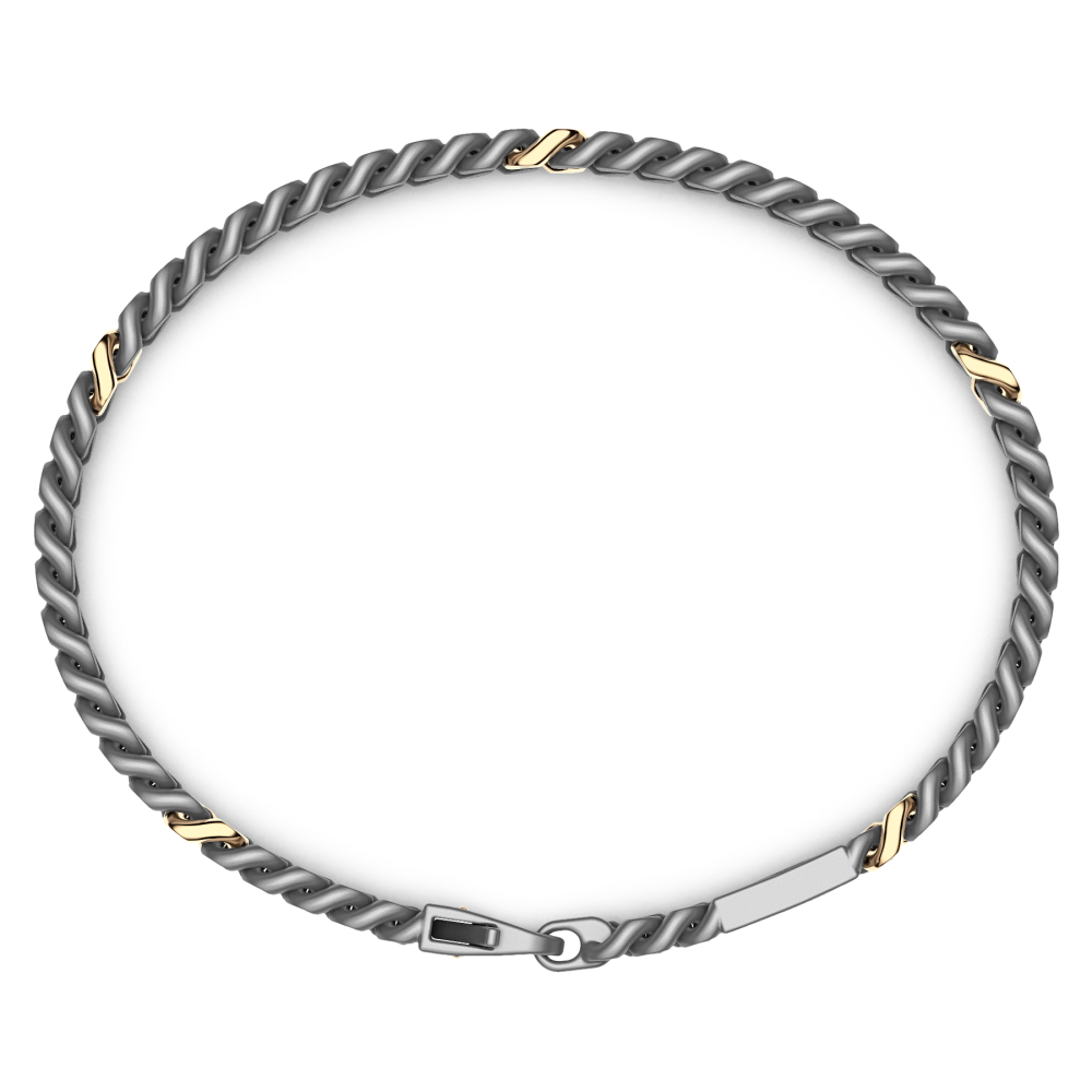 Zancan Titanium & 18kt Gold Bracelet #2