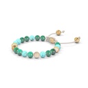 Shamballa Jewels Yellow Gold Diamond, Emerald, Turquoise & Pearl 6mm Non-Braided Shamballa Bracelet (Right View) - D142727
