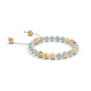 Shamballa Jewels Yellow Gold Diamond & Mixed Sapphire 6mm Non-Braided Shamballa Bracelet (Left View) - D142756