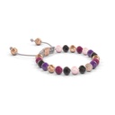 Shamballa Jewels Rose Gold Diamond Mixed Semi-Precious 6mm Non-Braided Shamballa Bracelet (Left View) - D143027