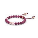 Shamballa Jewels Rose Gold Diamond Ruby & Pearl 6mm Non-Braided Shamballa Bracelet (Right View) - D143034