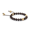 Shamballa Jewels Yellow Gold Diamond, Yellow Sapphire & Ebony 6mm Non-Braided Shamballa Bracelet (Left View) - D100728
