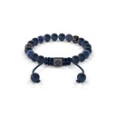 Shamballa Jewels Black Gold Black Diamond, Blue Sapphire & Ceramic 6mm Non-Braided Shamballa Bracelet (Back View) - D234453
