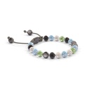 Shamballa Jewels Black & White Gold Diamond & Mixed Semi-Precious 6mm Non-Braided Shamballa Bracelet (Left View) - D234528