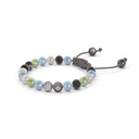 Shamballa Jewels Black & White Gold Diamond & Mixed Semi-Precious 6mm Non-Braided Shamballa Bracelet (Right View) - D234528