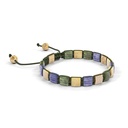 Shamballa Jewels Yellow Gold Diamond, Sapphire & Tanzanite 6mm Lock Shamballa Bracelet (Left View) - D234179