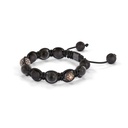 Shamballa Jewels Black & Rose Gold Diamond, Sapphire & Ceramic 6mm Shamballa Lock Bracelet (Right View) - D234501