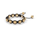 Shamballa Jewels Yellow Gold & Black Diamond 8mm Braided Shamballa Bracelet (Right View) - D236198