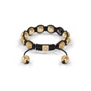 Shamballa Jewels Yellow Gold & Black Diamond 8mm Braided Shamballa Bracelet (Back View) - D236198