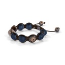 Shamballa Jewels Black & Rose Gold Champagne & Black Diamond 10mm Braided Shamballa Bracelet (Right View) - D234441