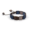 Shamballa Jewels Black & Rose Champagne Diamond, Sapphire & Ceramic 10mm Shamballa Lock Bracelet (Left View) - D234447
