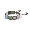 Shamballa Jewels Black & White Diamond& Mixed Semi-Precious 10mm Shamballa Lock Bracelet (Right View) - D234520