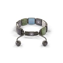 Shamballa Jewels Black & White Diamond& Mixed Semi-Precious 10mm Shamballa Lock Bracelet (Back View) - D234520
